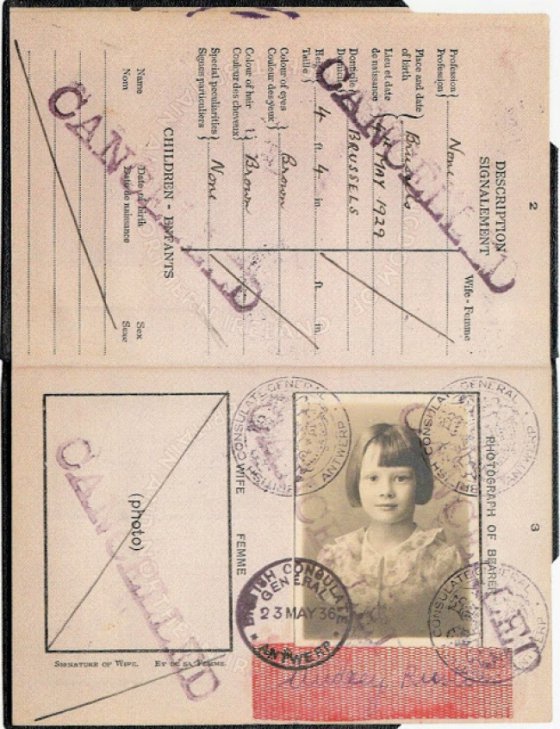 ოდრი ჰეპბერნის პირველი პასპორტი, 1936 წელი