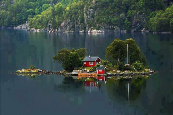 ეს პატარა კუნძული არის ნორვეგიაში