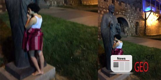 თინა მახარაძე წმინდანის ძეგლთან - მსახიობის ფოტო სოციალურ ქსელში სკანდალის მიზეზი გახდა