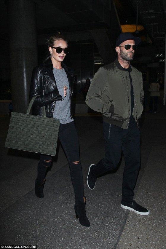 ძალიან შეეფერებიან ერთმანეთს Rosie Huntington-Whiteley and Jason Statham