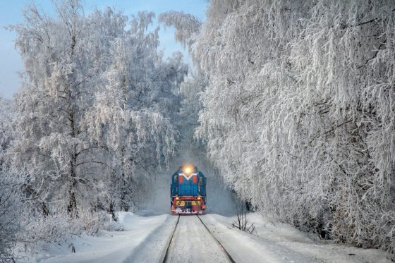 მატარებელი თოვლში