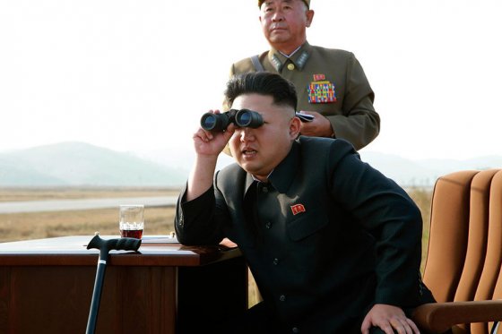 ჩრდილოეთ კორეის ლიდერი ისე იყურება გეგონება სამხედრო საქმის ექსპერტი იყოს.