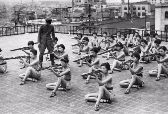 სნაიპერების სკოლა, იაპონია, 1937 წელი.
