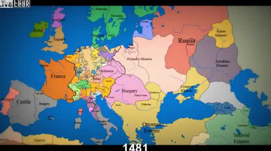 როგორ იცვლებოდა ევროპის საზღვრები ასწლეულების განმავლობაში